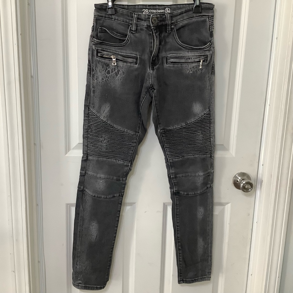 CRYSP Denim black jeans stretch pants size 28 .